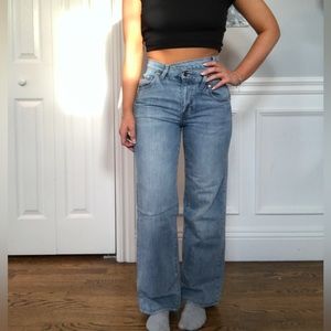 Pistola “Bobbie Crossover High Waist Wide Leg Jeans”